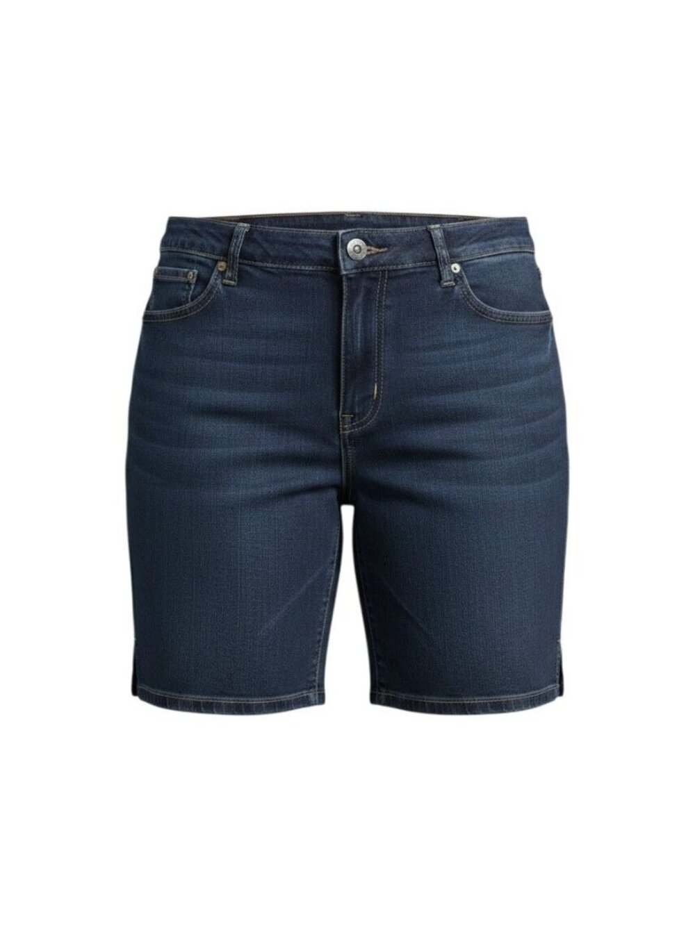 JMS Womens Plus Size Embroidered Denim Bermuda Shorts 22W Medium Wash